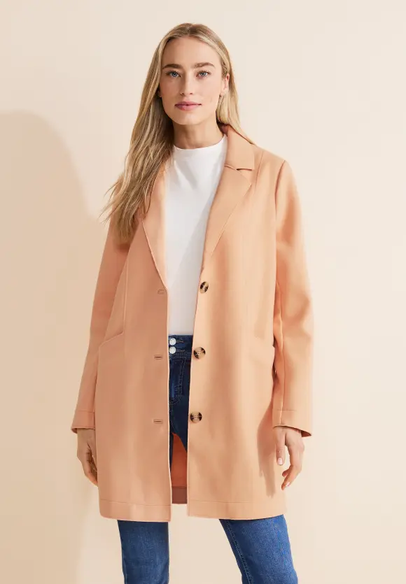 Cosy Übergangsmantel - soft apricot