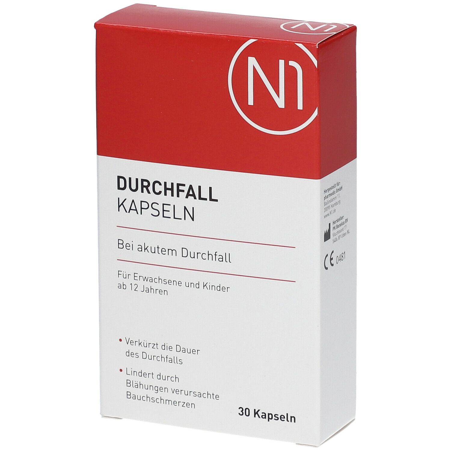 N1 Durchfall Kapseln – verkürzen die Dauer & adsorbieren Toxine, Bakterien & Viren