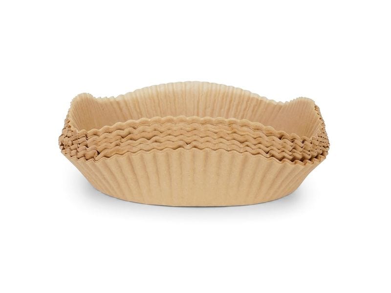 GOURMETmaxx Backpapier 100 Stück, 18 x 4.5 cm Backpapier-Schalen für Heissluft-Fritteusen