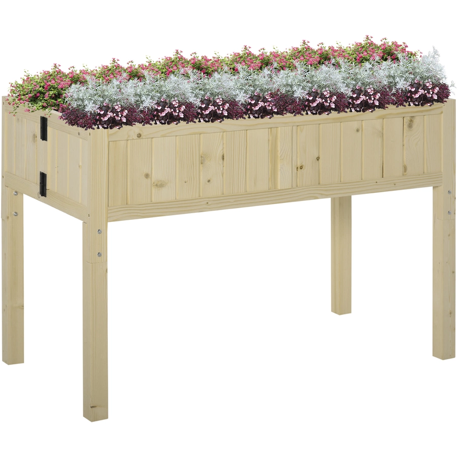 Outsunny Hochbeet klappbar natur