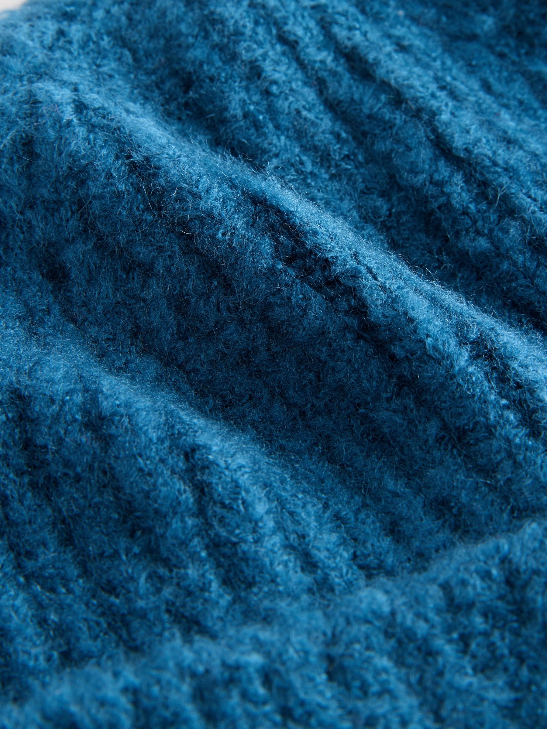Blauwgroen - Fluffy beanie-muts (1-16jr)