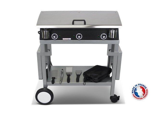Pack plancha électrique PlanchaElec Lux 830 Carbon - Chariot Monceau P