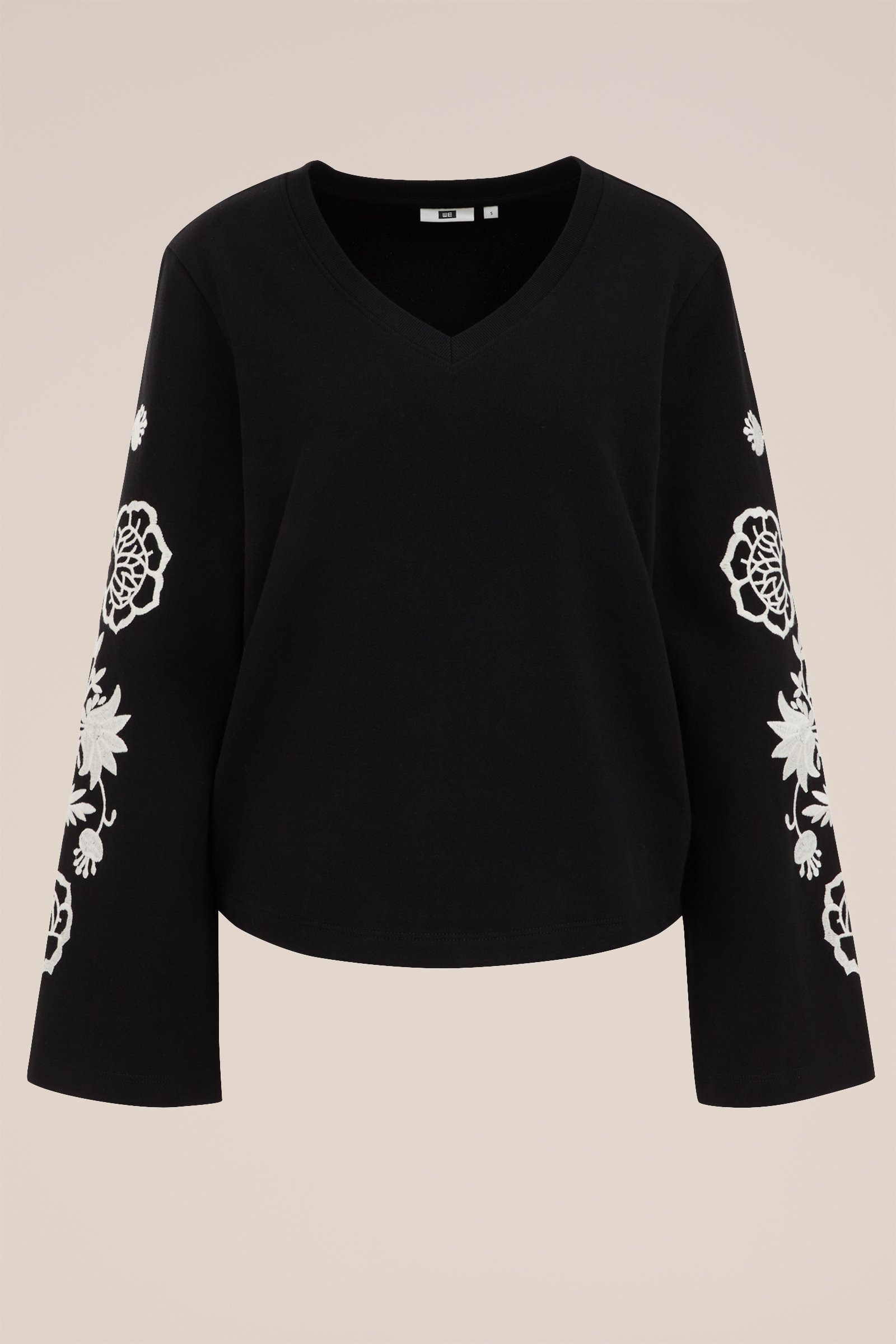 sweater met embroidery WE Fashion Zwart