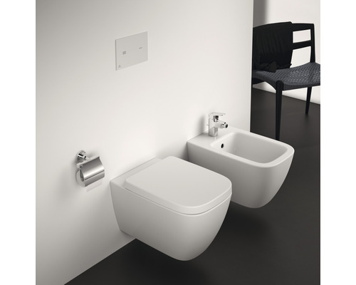 Ideal Standard wandclosetset i.life S, randloos, glanzend wit, met toiletzitting T473801