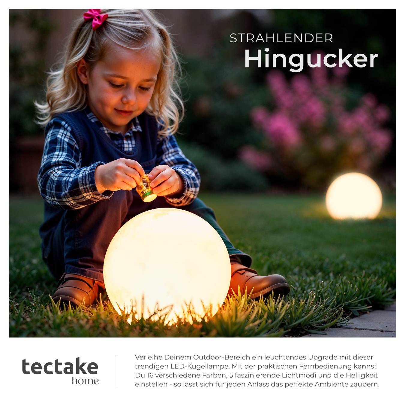 Kugelleuchte Luminous Globe, LED, mit Fernbedienung