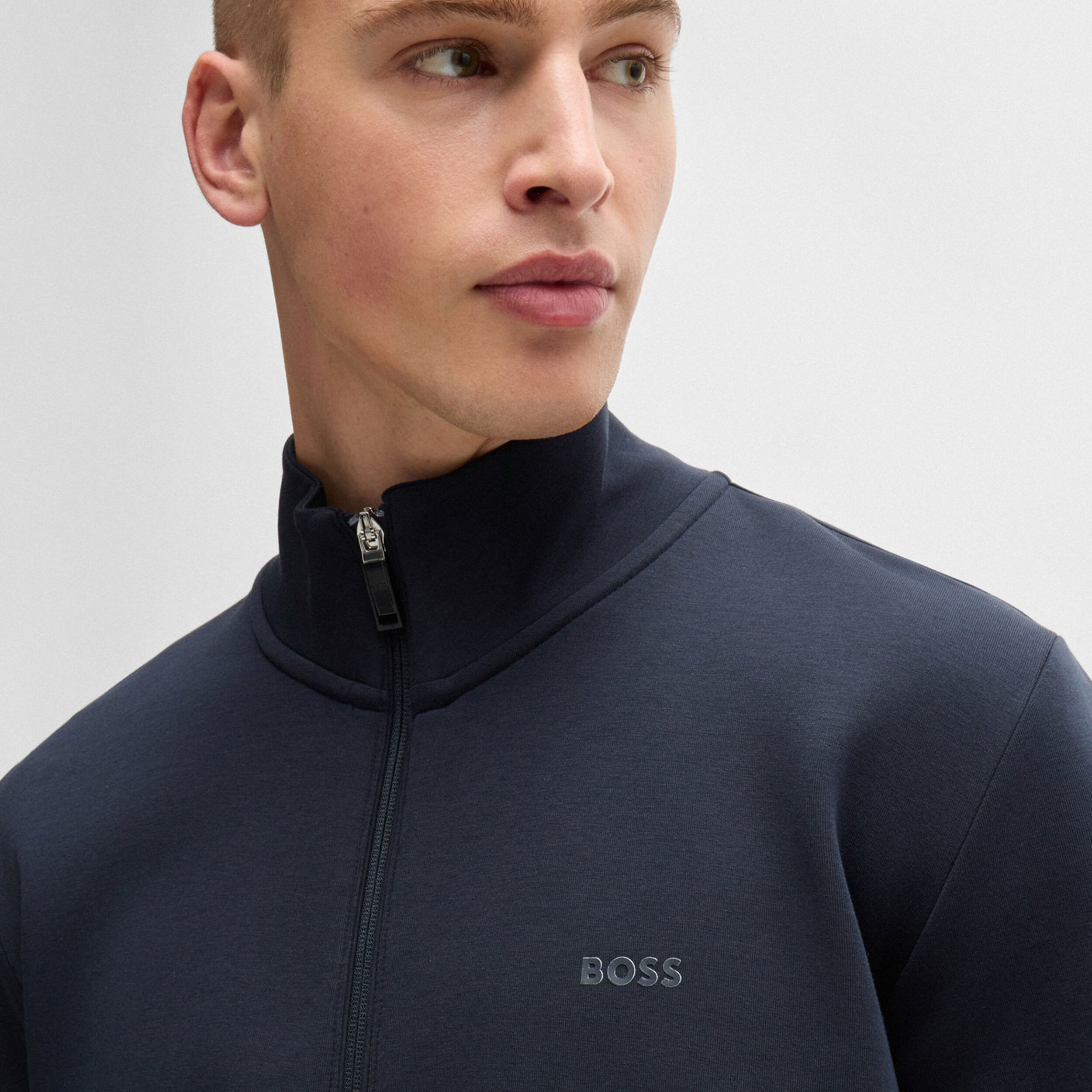 BOSS Skaz Gilet En Coton Hommes - Bleu Foncé