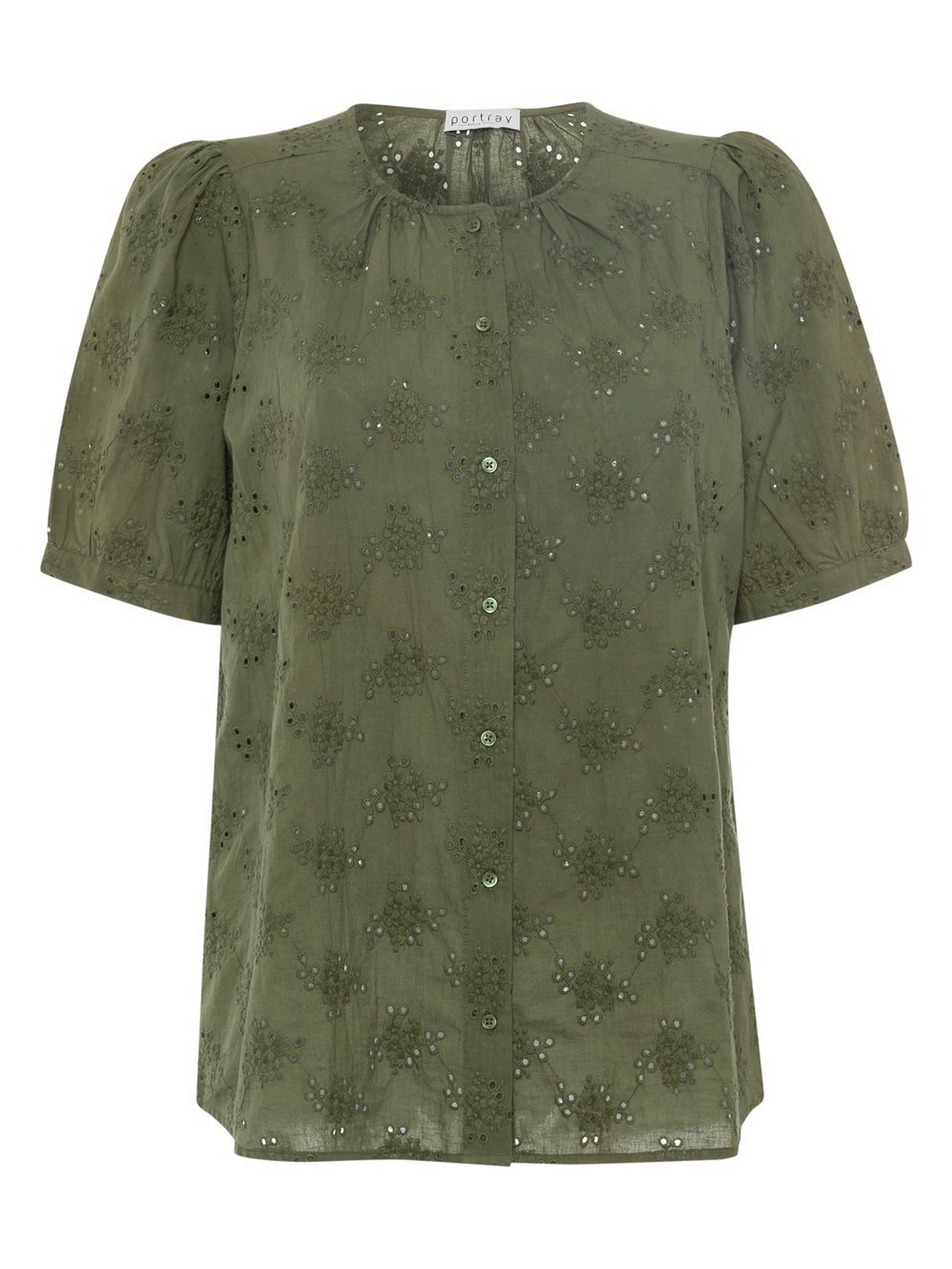 Bluse mit Rundhals-Ausschnitt