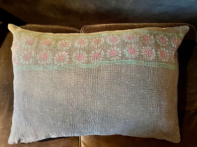 Kussen Kantha vintage 50x70 cm blue