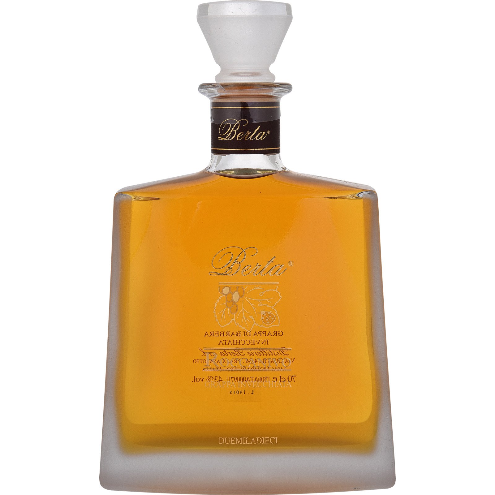 Grappa Berta Set aus 3 Flaschen 3 x 70 cl