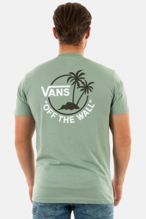 tee shirt vans classic mini dual palm ii bup1 chinois grn/grpe leaf/wht