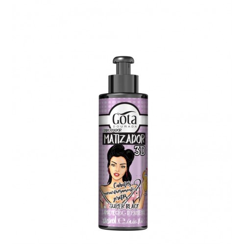 Gota Dourada Matizador 3D Super Black 120ml