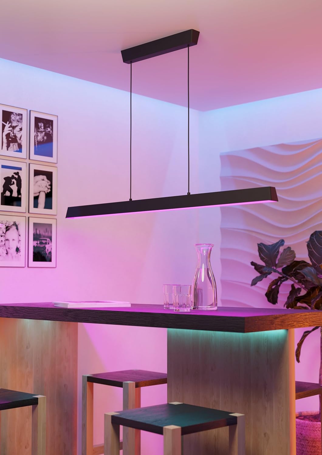 EGLO connect.z Smart-Home LED Pendelleuchte Simolaris-Z, Hängelampe, ZigBee, App und Sprachsteuerung Alexa, Lichtfarbe einstellbar (warmweiß-kaltweiß), RGB, dimmbar