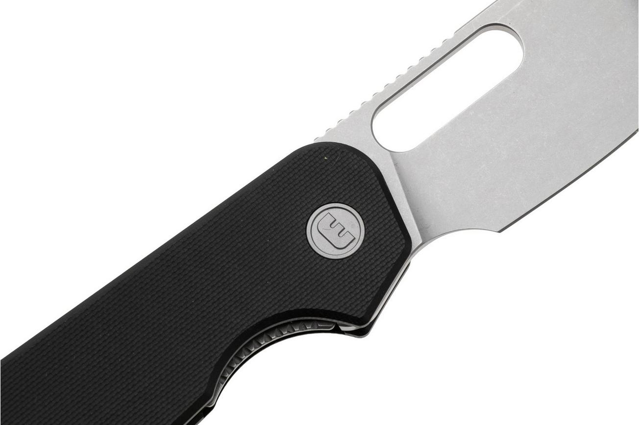 Eutektik EFD EFD-BSW-L Stonewashed 14C28N, Black G10, linkshandig zakmes