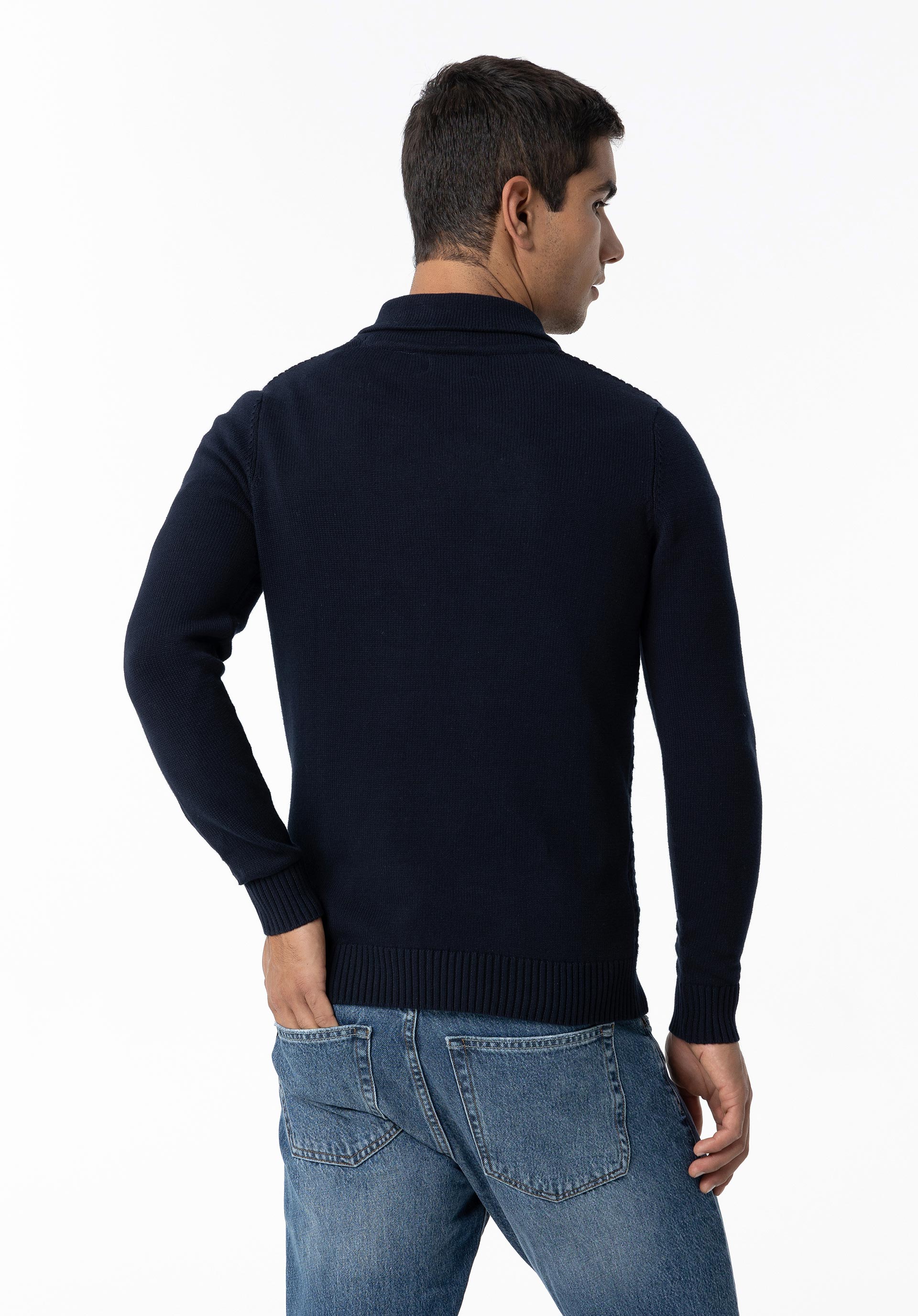 Camisola de Malha Decote Envolvente