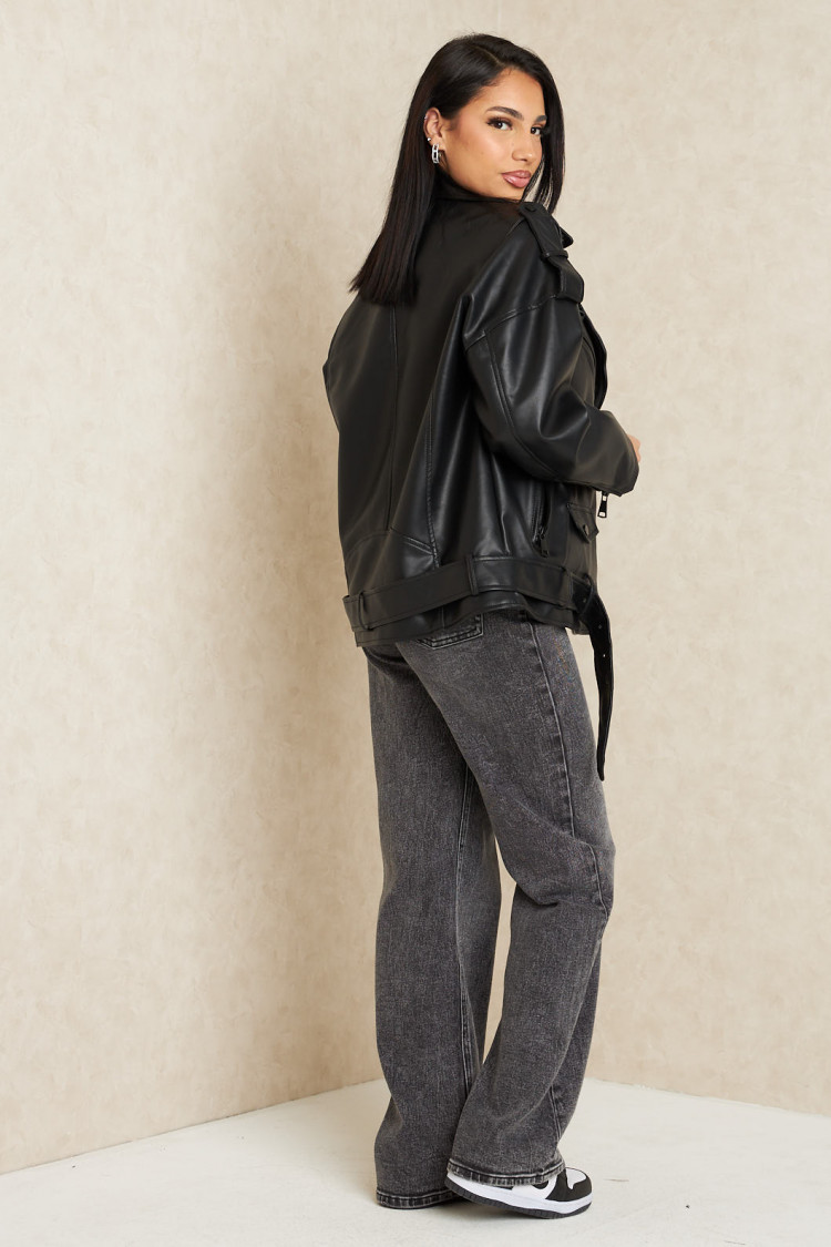 Perfecto en simili cuir noir