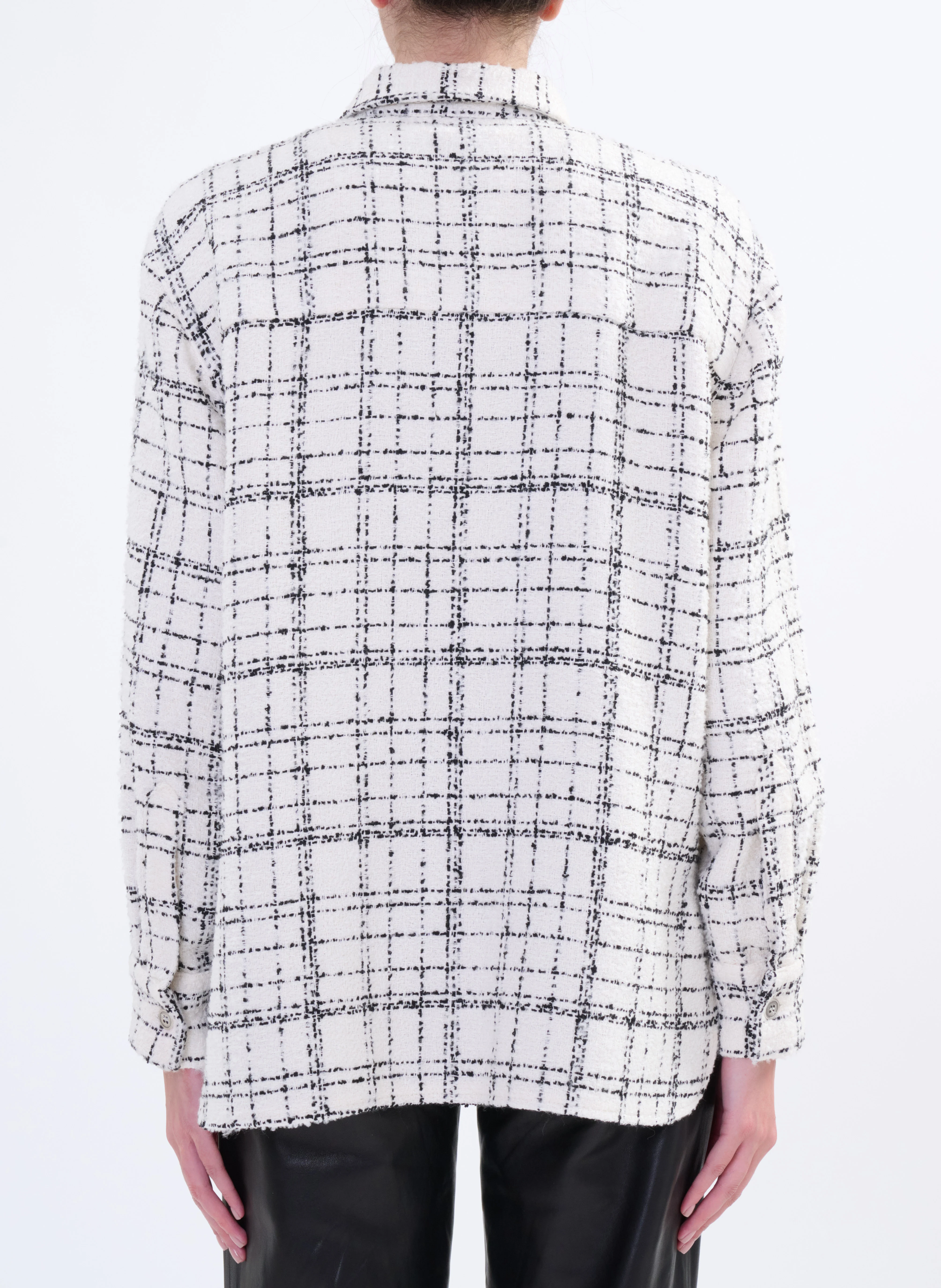 ZUNNY - Chemise col classique en coton mélangé | Noir
