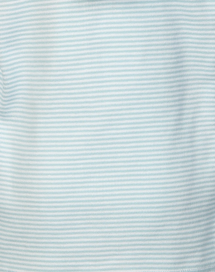 Kapuzenjacke BASIC geringelt in hellblau/weiß