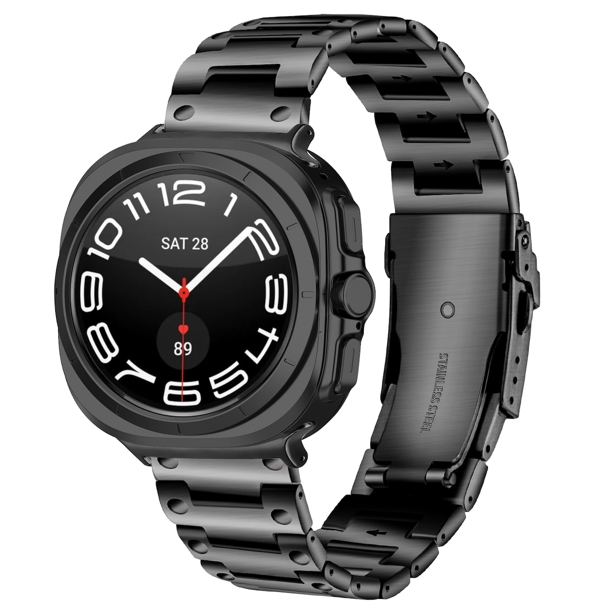 Samsung Galaxy Watch Ultra Tortoise Buckle Stålrem 47MM Sort