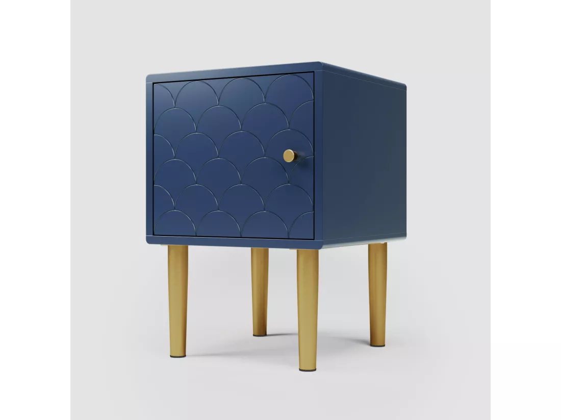 Tables de chevet - 35 x 35 x 50 cm - Panneaux de particules - Bleu marine