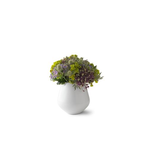 Royal Copenhagen Hvid Riflet Vase, 15 cm
