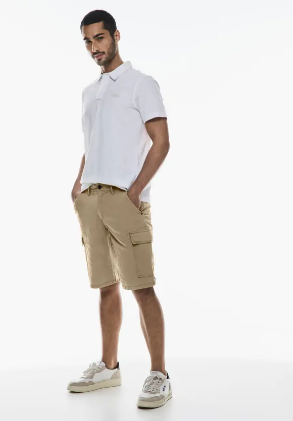 Twill Cargo Shorts - pure sand