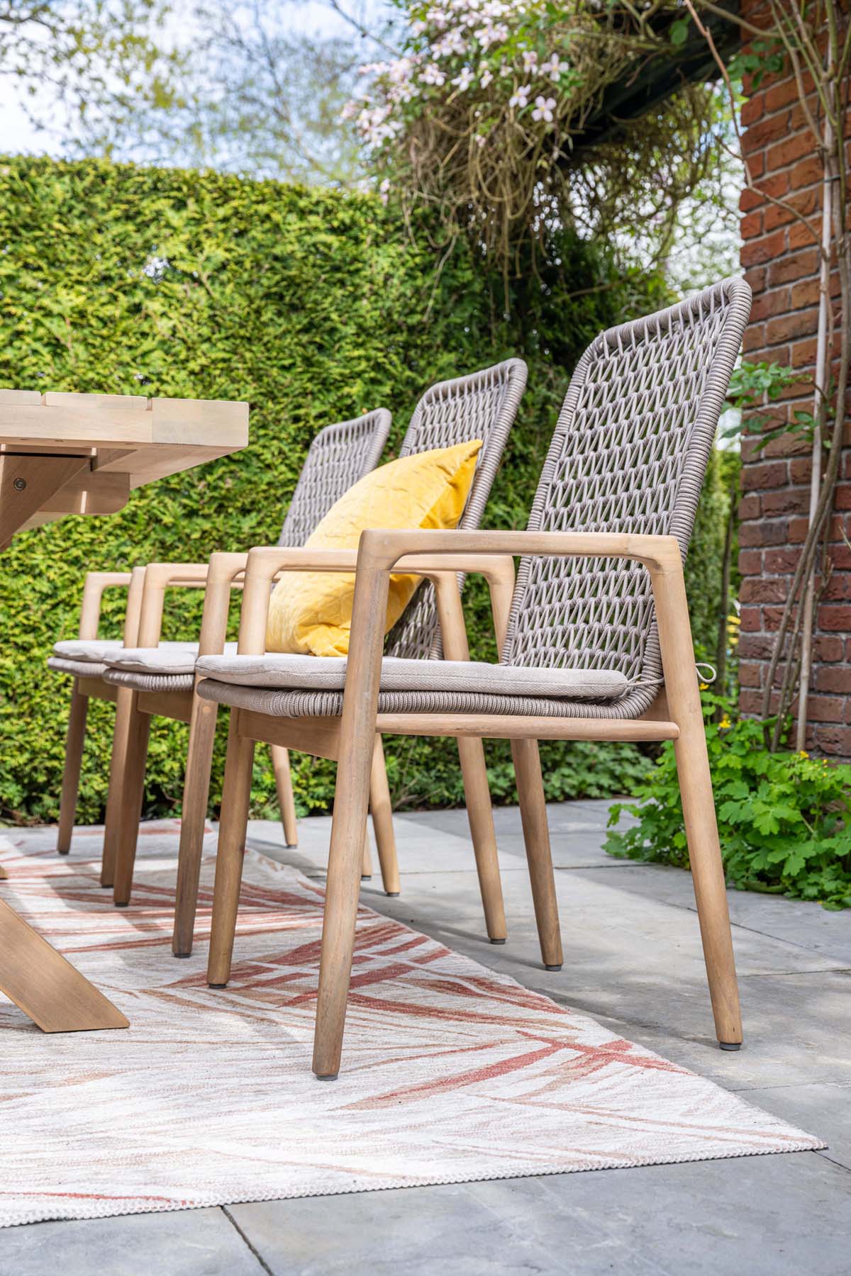 Garden Impressions Skala Acacia Rope tuinstoel - Set van 4