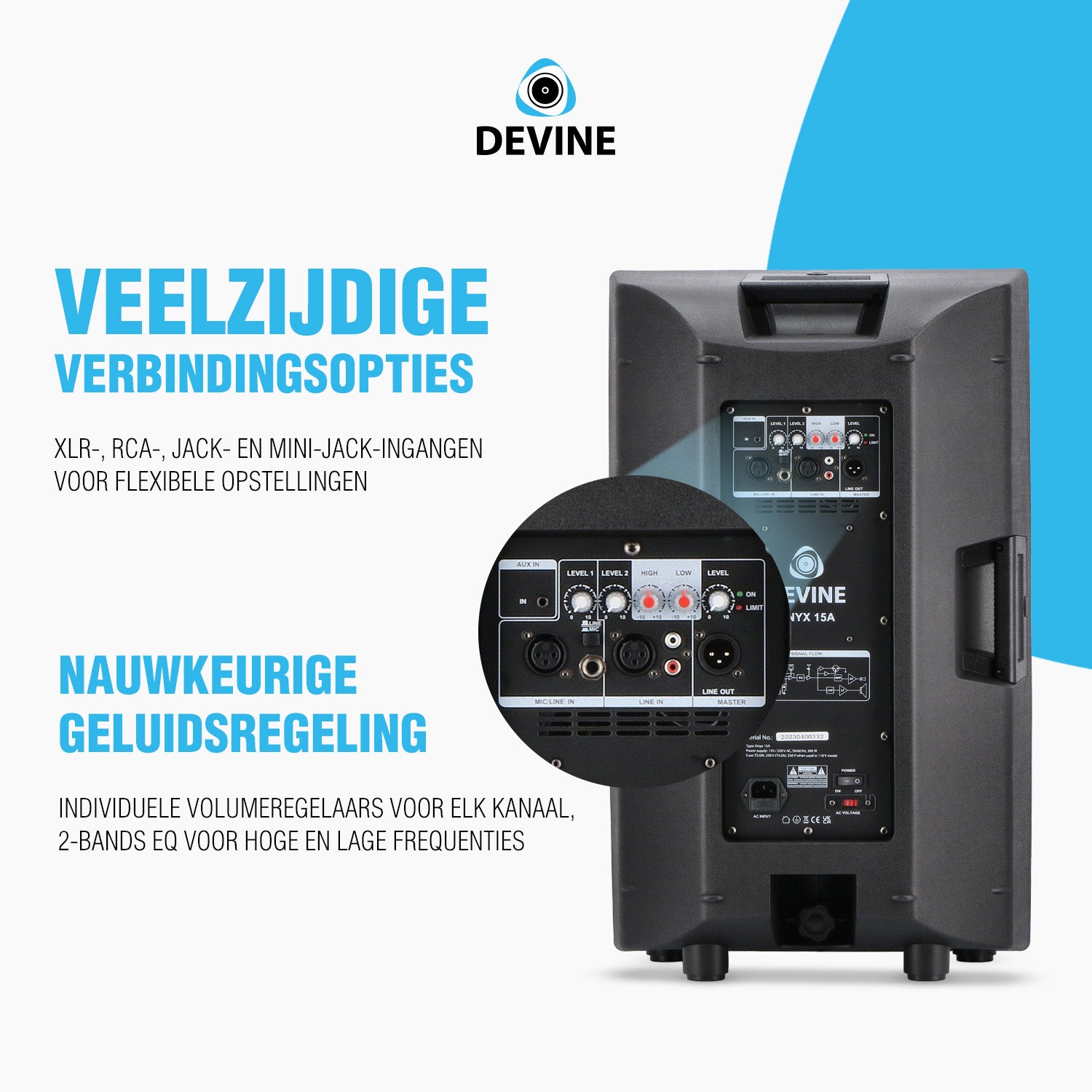 Devine Onyx 15A 15 inch actieve fullrange luidspreker