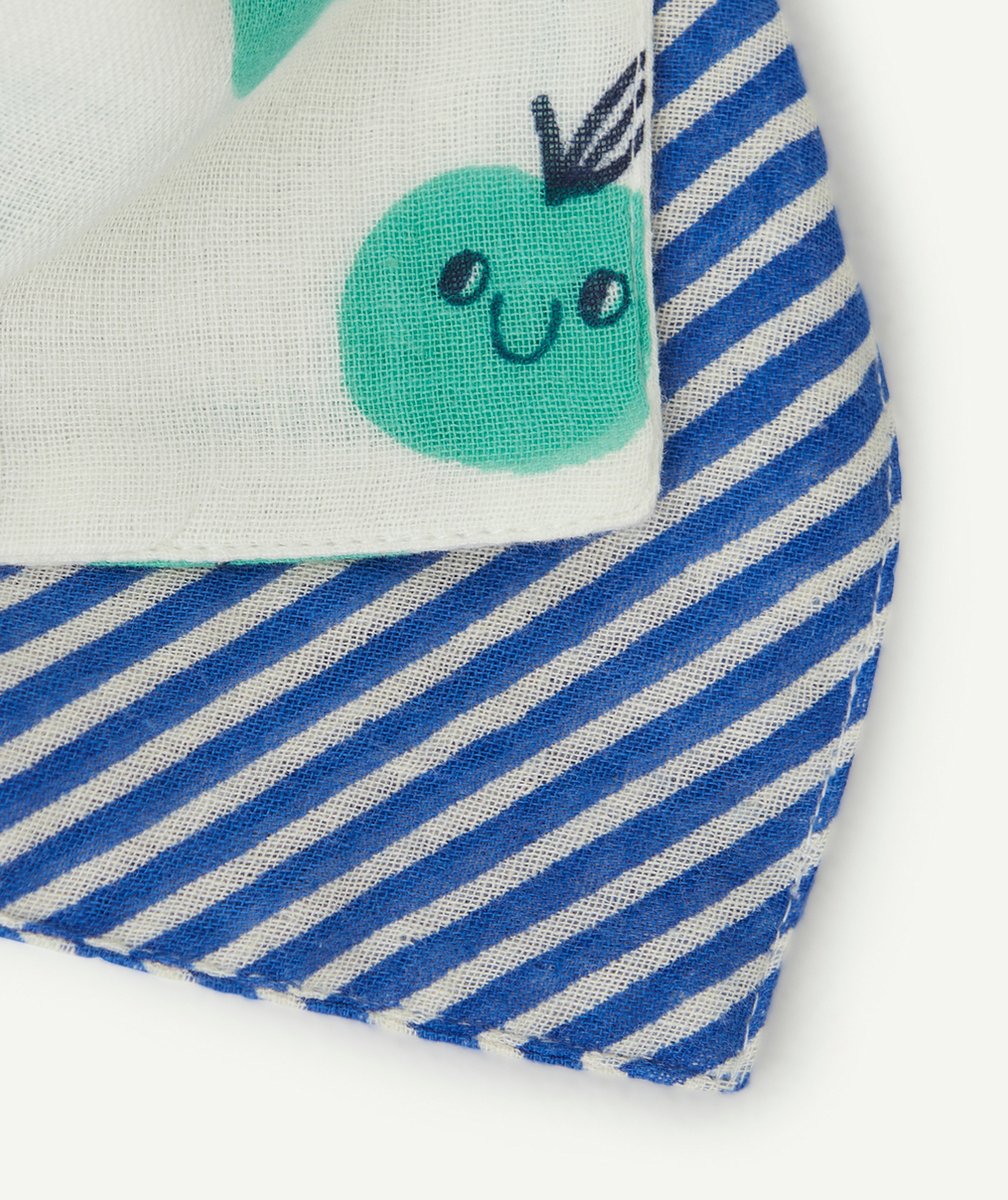 LOT DE 2 BANDANAS BÉBÉ GARÇON AVEC IMPRIMÉS