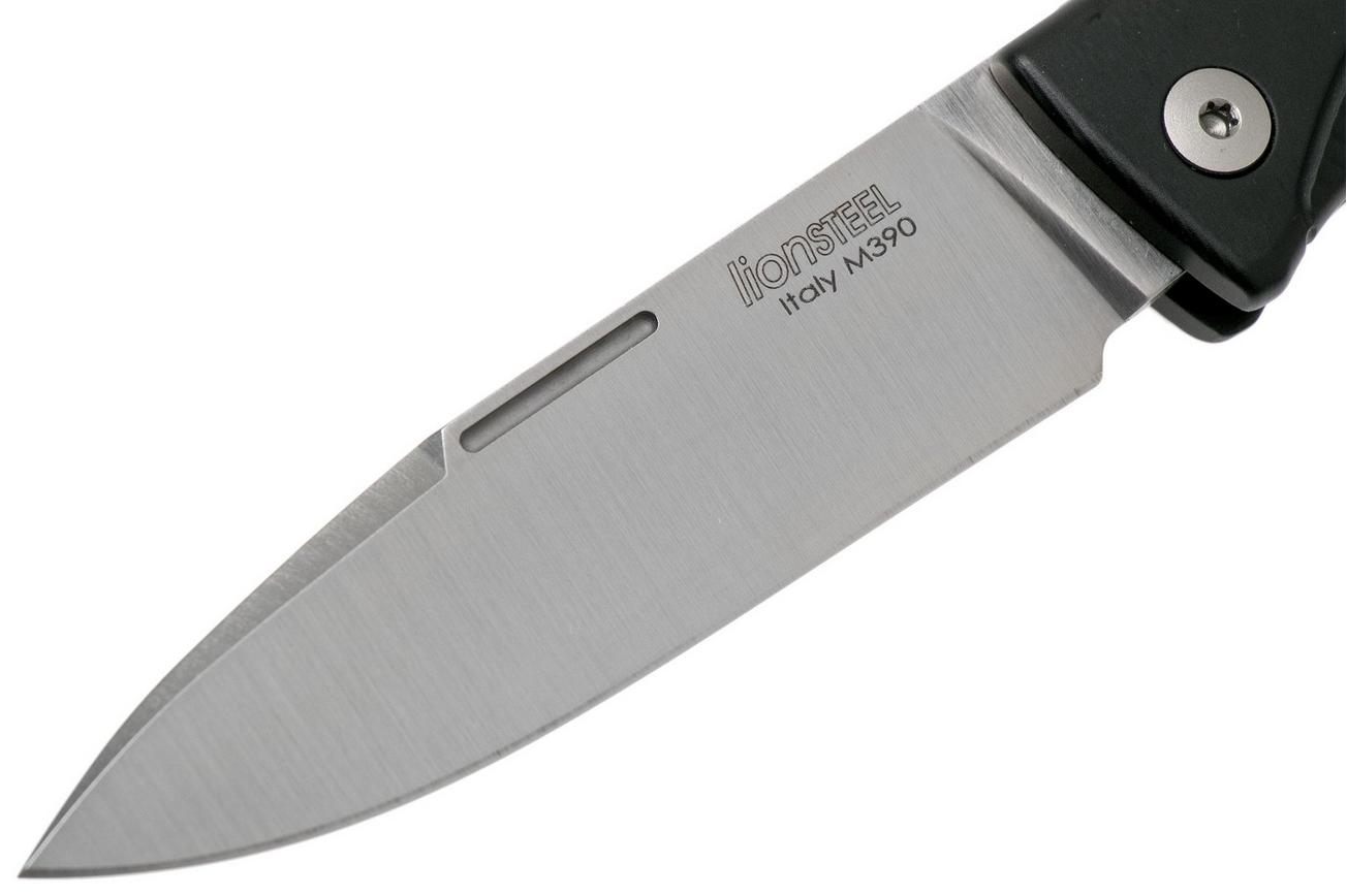 LionSteel Thrill black aluminum integral slipjoint zakmes
