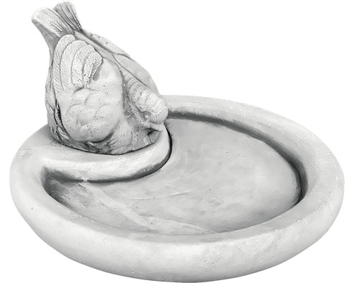 Witte betonnen vogelbad
