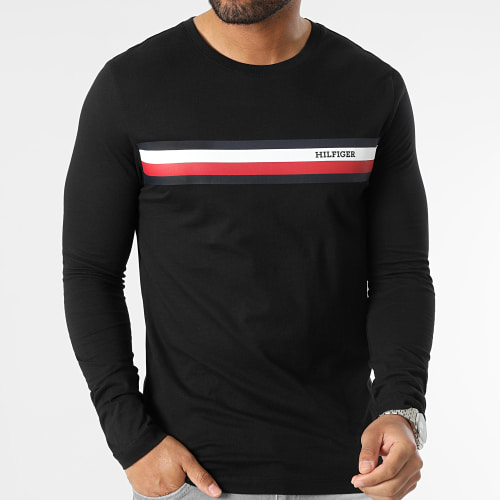 Tee Shirt Manches Longues Rwb Monotype Chest Stripe 2366 Noir