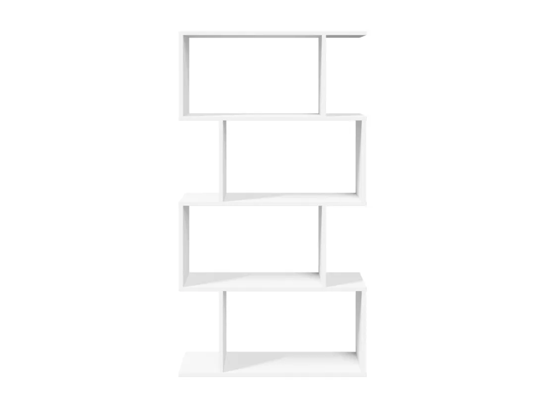Étagère séparatrice de pièce à 4 niveaux blanc bois ingénierie