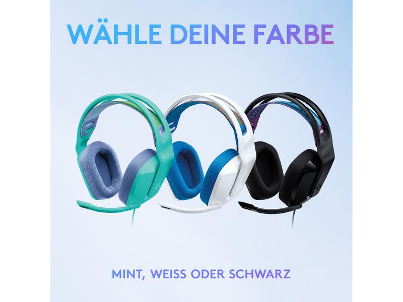 Logitech Headset G335 Gaming Weiss Komfortables Gaming-Headset für PC und Spielkonsolen