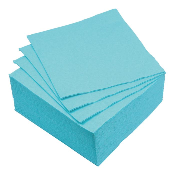 SET 40 SERVIETTES MICRO BLEU 38X38CM