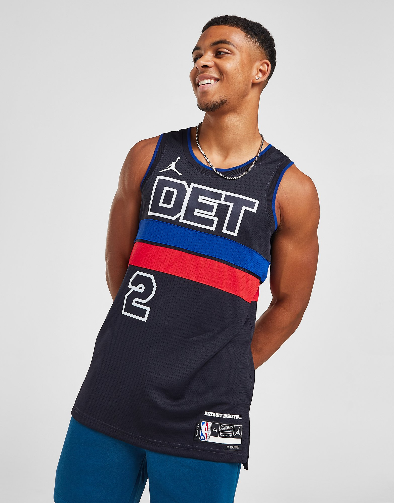 Jordan Maillot NBA Detroit Pistons Cunningham #2 Swingman Homme