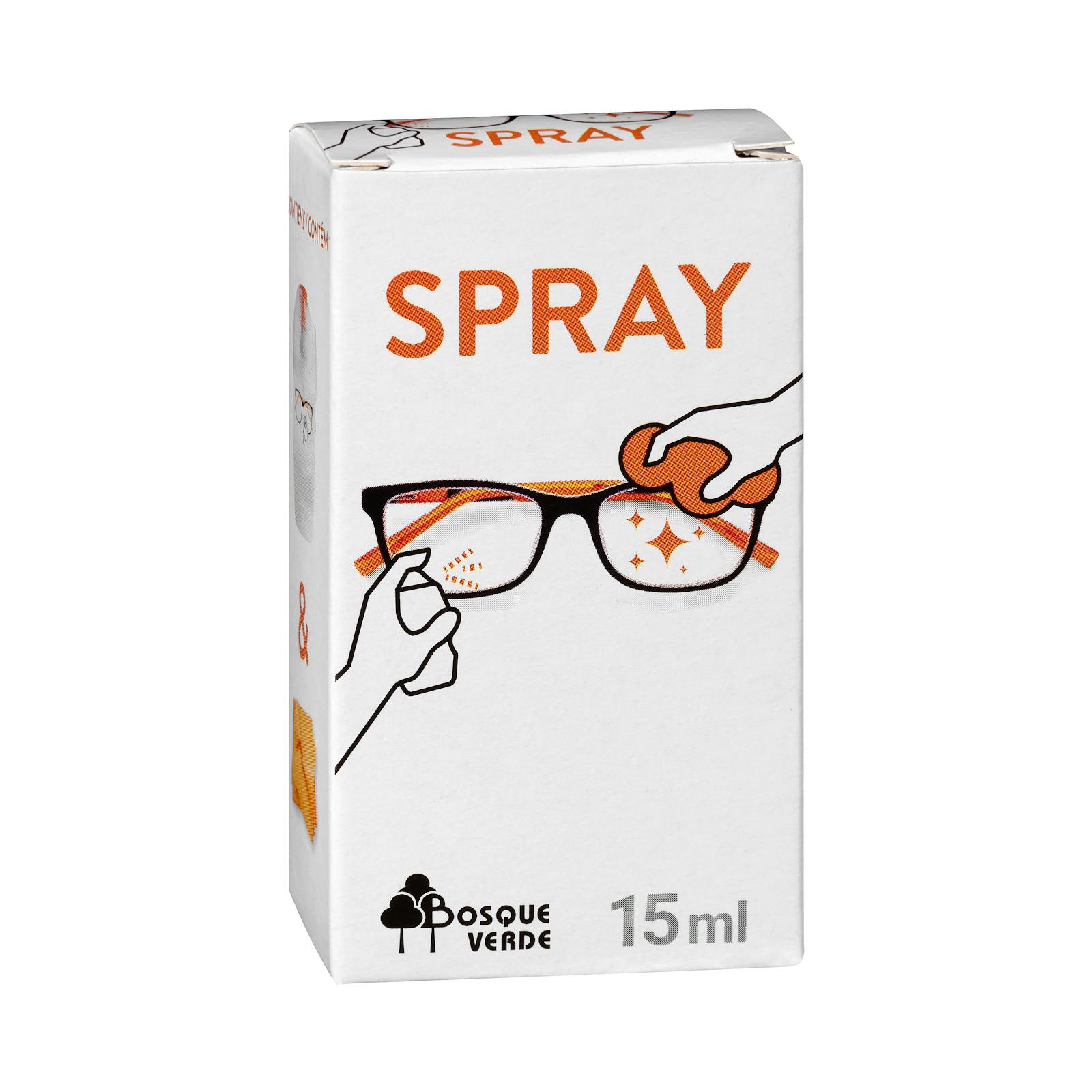 Spray nettoyant pour lunettes Green Forest avec peau de chamois