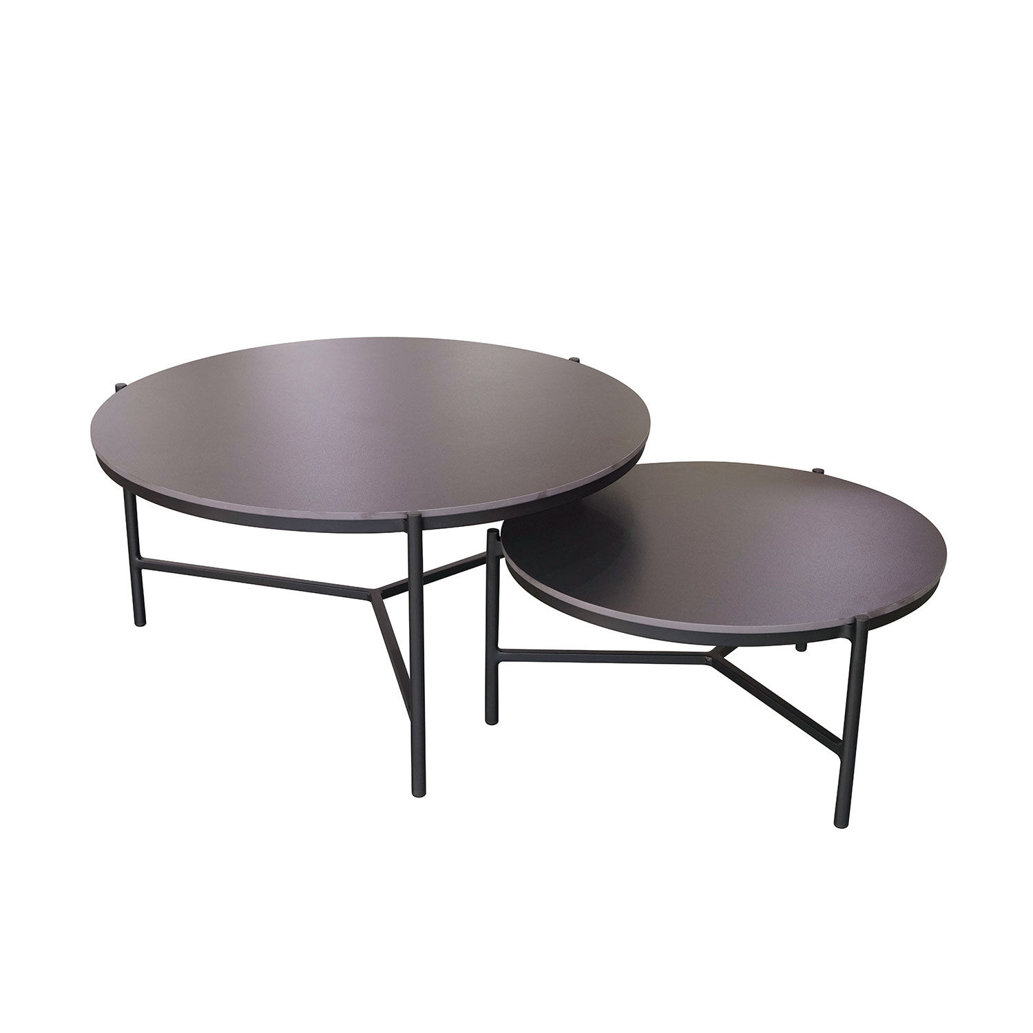 Loungetisch rund mit Keramikplatte