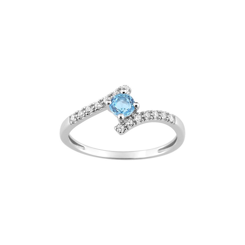 Bague Femme - topaze - Or 9 Carats