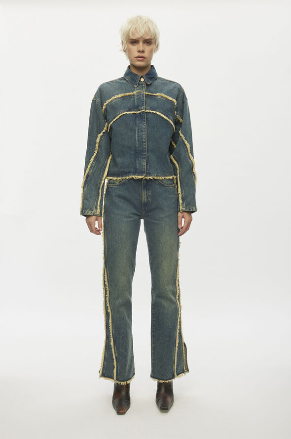 Oval Square River Denim Jacket 0106 0106 vintage blue
