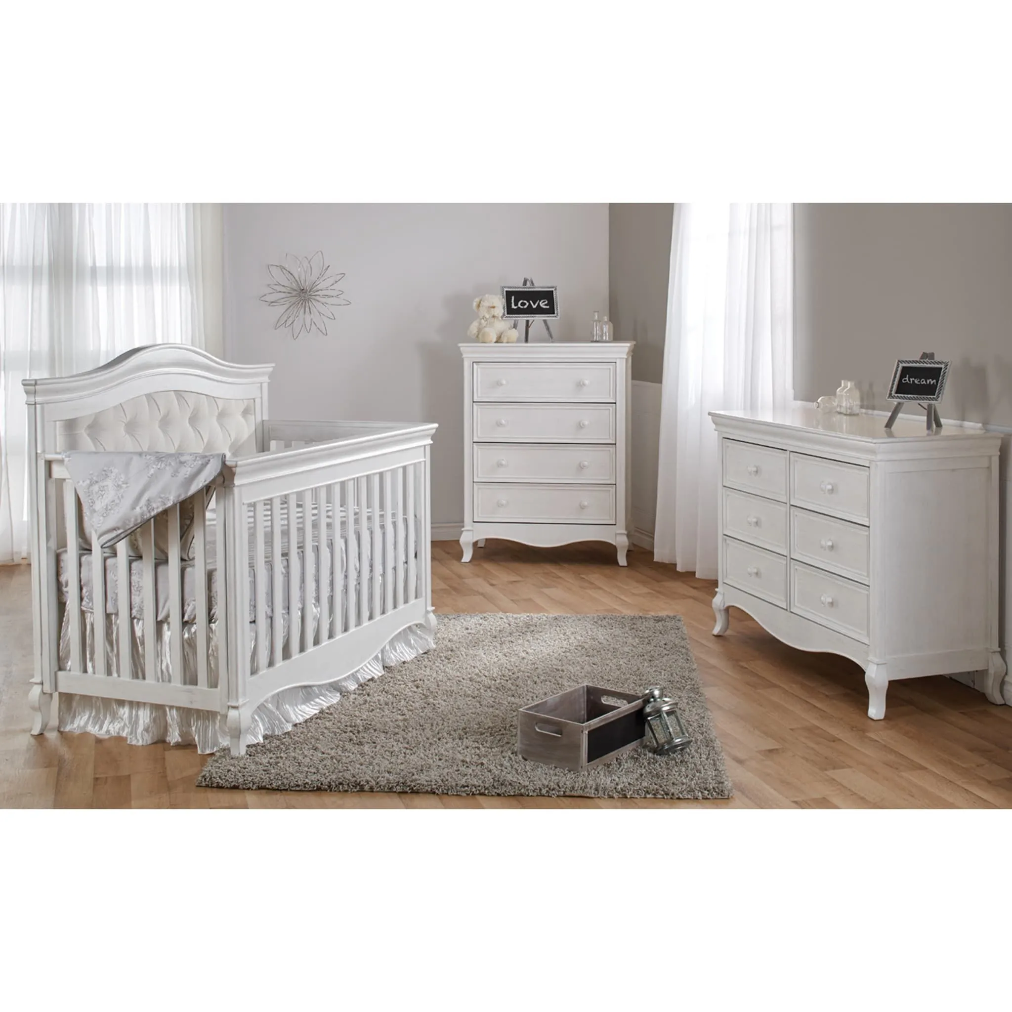 Pali Design Couchette Convertible Diamante - Blanc Vintage