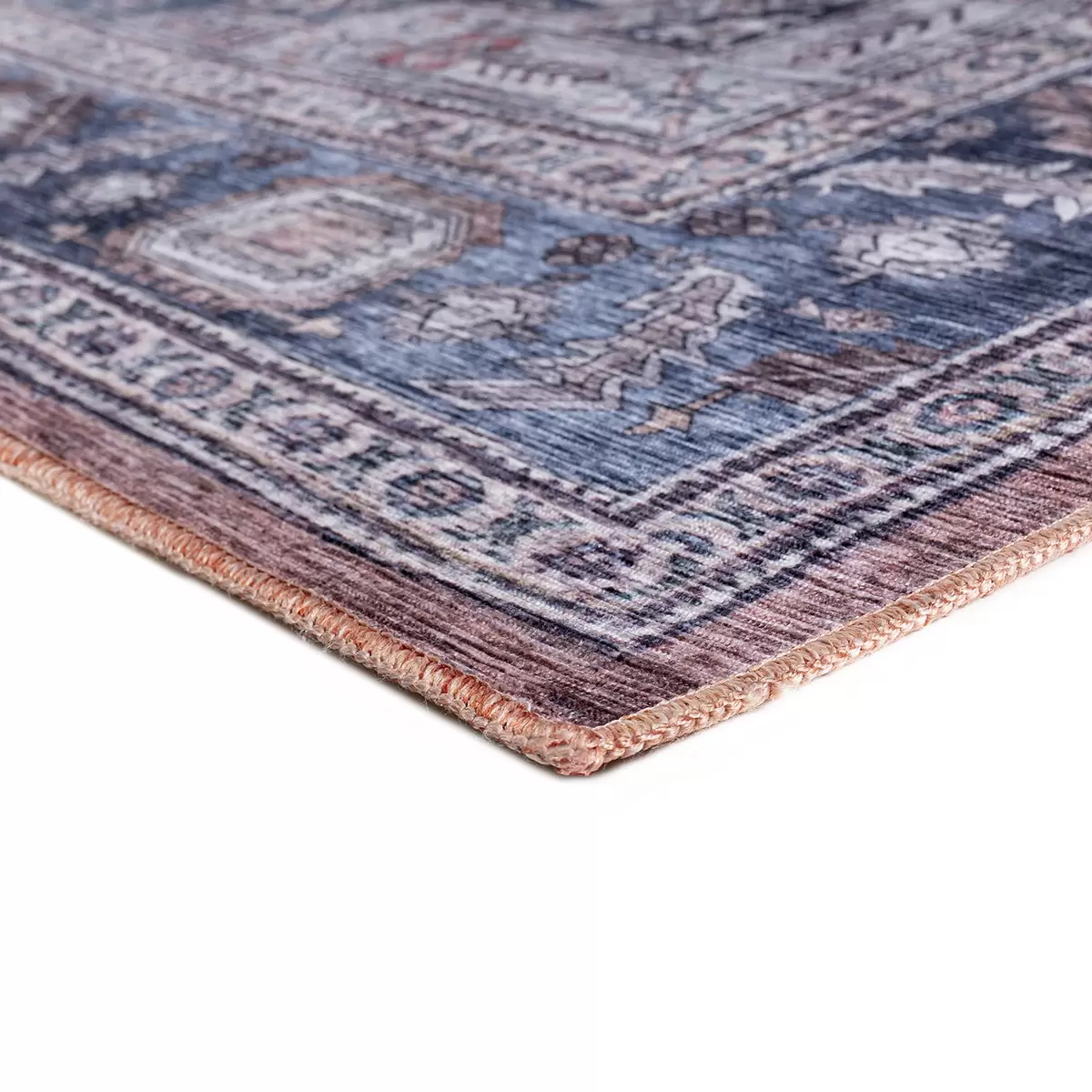 Teppich Greta blau,terracotta