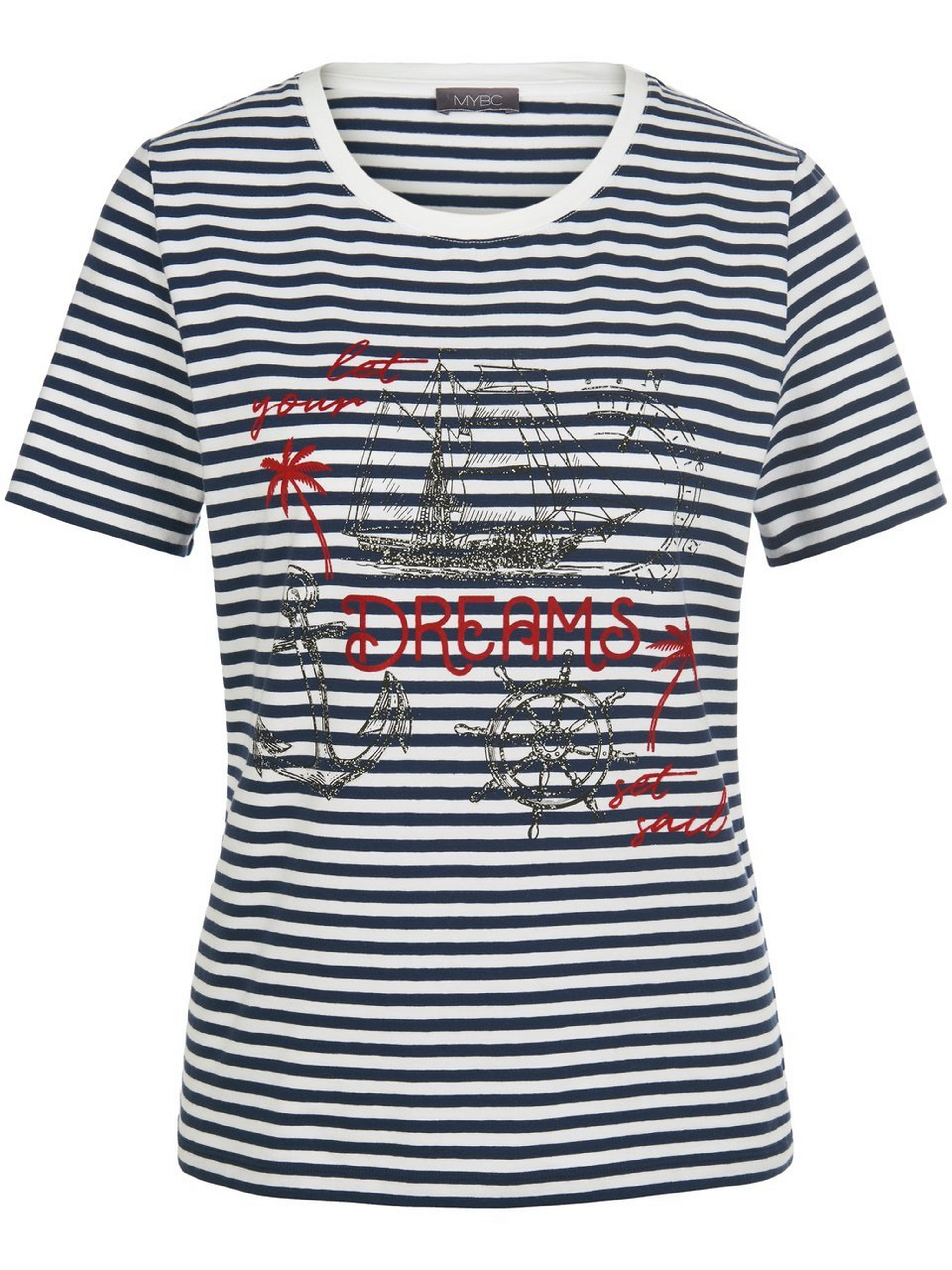 Rundhals-Shirt mit 1/2-Arm
