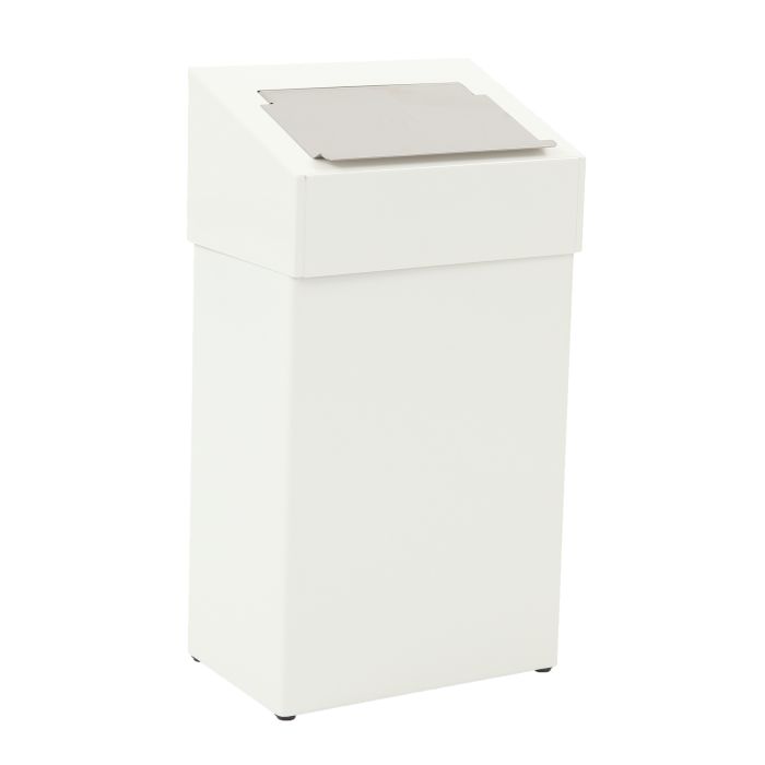 DutchDesign Afvalbak met hygiënische top, 18 liter wit (VB650019)