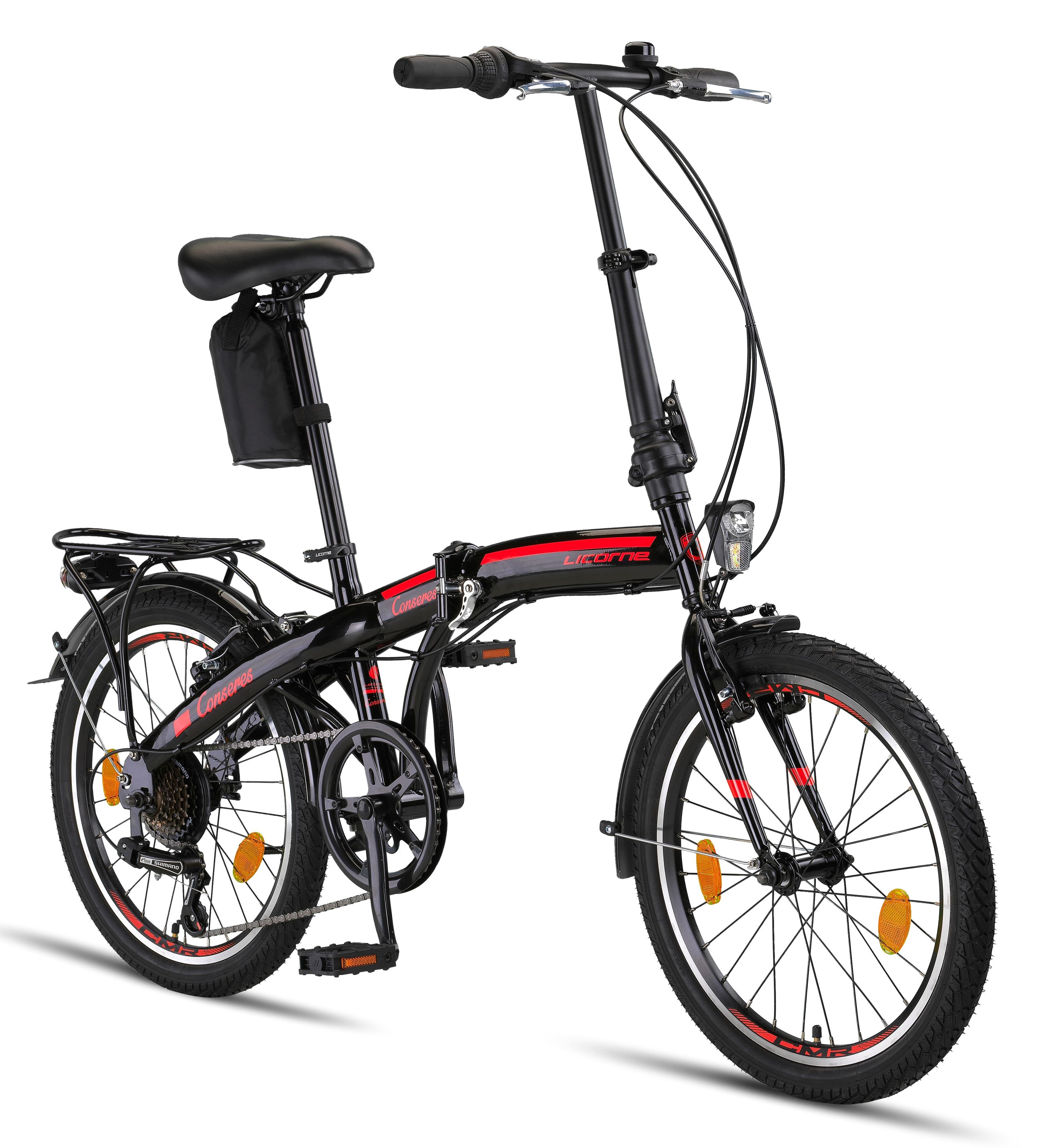 Licorne Bike Conseres Premium Falt Bike in 20 Zoll - Fahrrad für Herren, Jungen, Mädchen und Damen - Shimano 6 Gang-Schaltung - Hollandfahrrad
