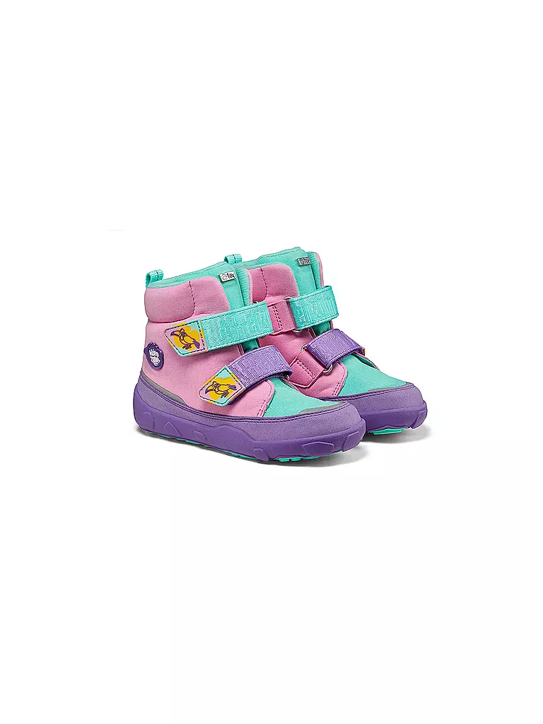 AFFENZAHN Kinder Winterstiefel VEGAN COMFY Kreativ Tukan rosa