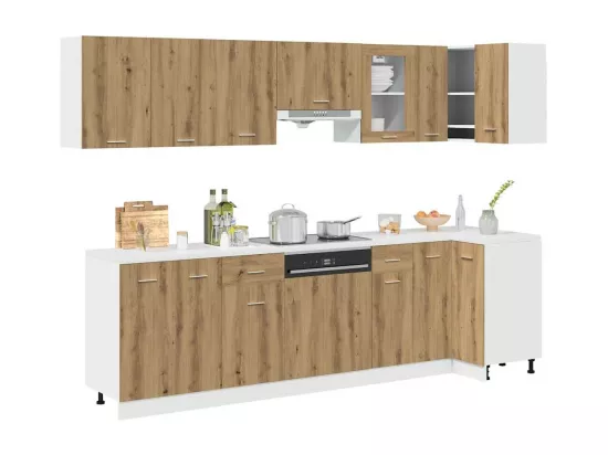 Ensemble d'armoires de cuisine 11 pcs chêne artisanal