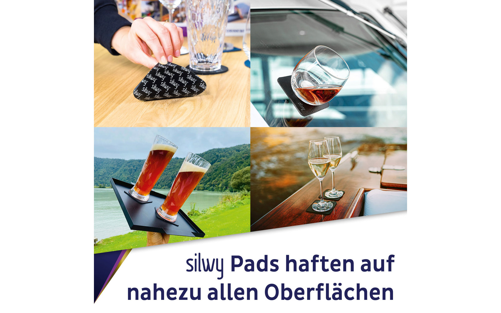silwy® Wein Magnet Kunststoffgläser 6 Stück (200 ml)
