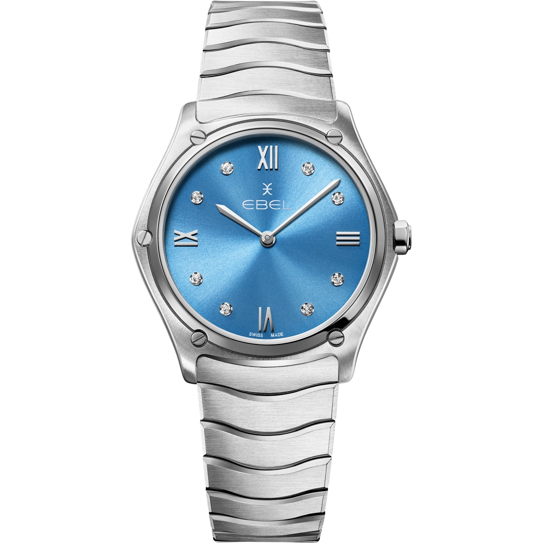 Ebel Sport Classic Lady Silbrig / Blau 33mm