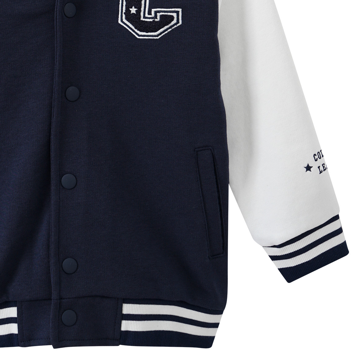 Topolino Jungen College-Jacke mit Druckknöpfen dunkelblau / weiss