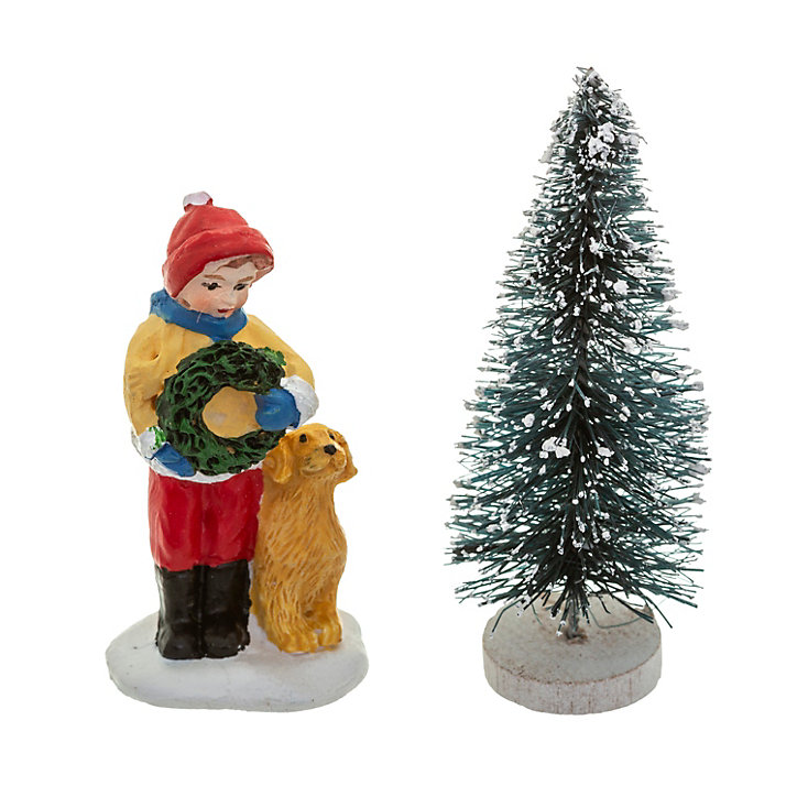 Santons avec sapin de Noël